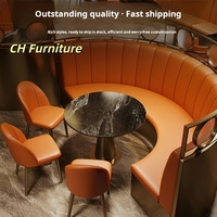 Ensemble de table et de chaises en acier inoxydable pour restaurant, commerce extérieur, restauration commerciale