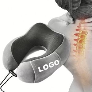 Custom Logo <b>Memory</b> Foam Travel Neck - Comfortable U Shaped Airplane Pillow for Promotional <b>Gifts</b> - Product Image 1