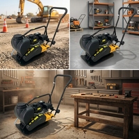 Compacteur à plaque vibrante Honda d'occasion 40 kg, haute efficacité, à essence, design léger pour travaux de terrassement et de creusement de fossés étroits