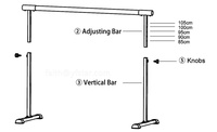 Barre de Ballet en bois autoportante, pôle de danse de Ballet de 150CM, barre de Ballet Portable pour la maison, enfants et adultes
