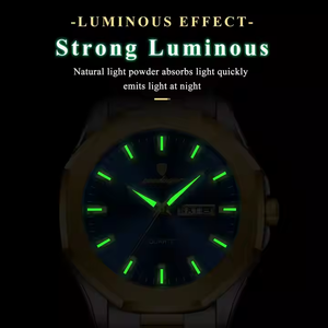 Poedagar 875 New Fashion Men's Quartz Watch with Stainless Steel <b>Case</b> Water Resistance Luminous Display Date Indicator Oval - Product Image 6