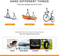 Palan de stockage de garage en acier pour vélo et kayak, capacité de 100 lb