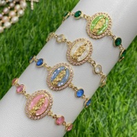 Bracelet chrétien fait à la main 2022 Mary rose cristal perlé vierge Marys Bracelets ajustables classiques bijoux cadeau