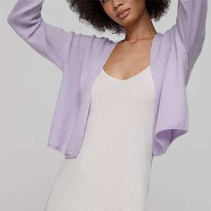 <span class=keywords><strong>Cardigan</strong></span> Corto <span class=keywords><strong>Bianco</strong></span> Leggero da <span class=keywords><strong>Donna</strong></span> Primavera Estate 2026 Personalizzabile dal Produttore - Product Image 4