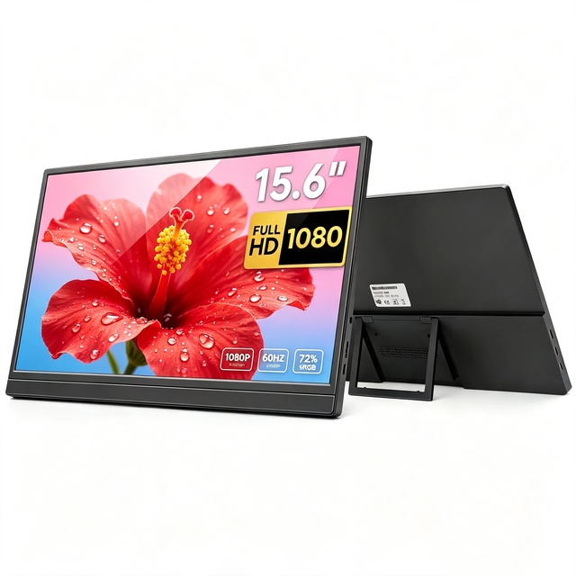 15.6 Inch Portable Monitor 1080p HDR IPS Screen With USB Type C Mini for Phone Laptop Pc Xbox Ps4