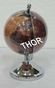 Nautical World Map Table <b>Globe</b> Rotated World <b>Globe</b> With Chrome Steel Base <b>Desk</b> & Office Decoration - Product Image 5