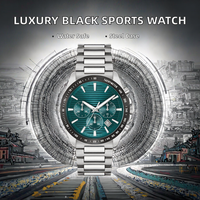 Montre mécanique de luxe pour homme, mouvement mécanique de haute qualité en acier inoxydable, affichage à aiguilles résistant à l'eau