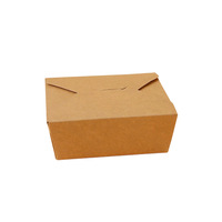 Boîte alimentaire carrée jetable en papier kraft avec logo pour salades, poulet frit, frites - Emballage à emporter - Guangdong Commerce Extérieur