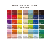 MIYA 80ml 42 Farben Nachfüllbare Ungiftige Künstler-Acrylfarbe für Fingerfarbe Kinder