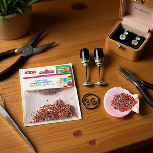 Strass Ilan in resina rossa da 2 mm, accessori per artigianato e creazione di gioielli fai da te - Product Image 3