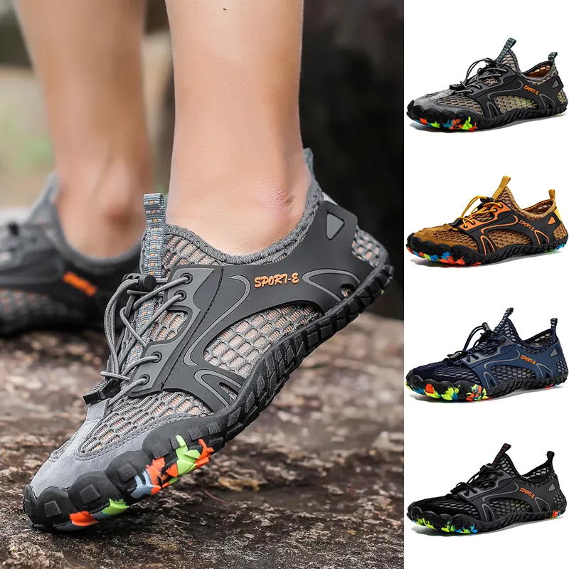 Quick Dry Anti Slip Fishing Shoes For Summer Water Sport Barefoot Slip On Five Toe Men Water Shoes Aqua Shoes Socks