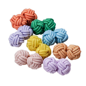 Tốt nhất bán CUFF-liên kết lụa Khuy măng sét handmade vải Knot Khuy măng sét cho áo sơ mi - Product Image 5