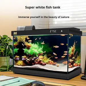 Filtro per Acquario Intelligente <span class=keywords><strong>Sen</strong></span> <span class=keywords><strong>Sen</strong></span>, Vetro Ultra Bianco, Piccolo Acquario Domestico Integrato da Scrivania, Multicolore Variabile, Senza Riscaldamento - Product Image 5