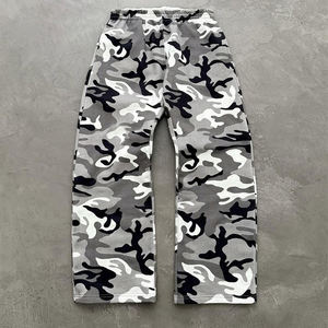 Ensemble de survêtement personnalisé pour <span class=keywords><strong>homme</strong></span> en coton épais, sweat à capuche et pantalon de survêtement à jambe droite, imprimé camouflage - Product Image 4