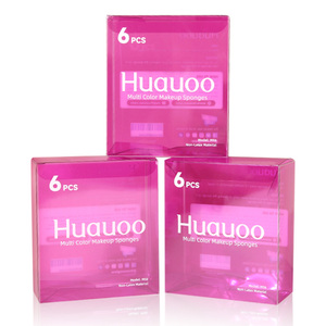 Custom Printing pink Color High Transparent Packing PET <strong>Box</strong> Makeup Folding Plastic <strong>Clear</strong> PVC <strong>Gift</strong> <strong>Box</strong> for Beauty Sponge - Product Image 2