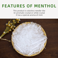 2216 extrait de feuille de menthe poivrée naturelle pure 100% cristal de menthol cristaux de menthe en vrac L-menthol vente en gros 25kg dans le tambour