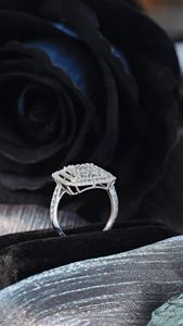 Xinfly Wholesale 18k White Gold 1ct Natural Diamond Square Shape EngagementRing Fine Custom Jewelry - Product Image 3