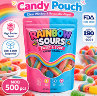 Sachets refermables personnalisés imprimés en héliogravure pour snacks en poudre, thermoscellables, étanches, anti-odeur, anti-humidité, qualité alimentaire, en PE