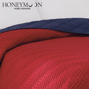 HONI Couvre-lit réversible léger en microfibre 90 GSM, style moderne, motif géométrique classique, ensemble de couette Pinsonic - Product Image 4