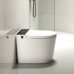 Intelligentes porzellan-Boden-Montage-Siphon-Spritzguss-Spültoilette Badezimmer automatische Keramik-Einteiliges Siphon-Smart-Toilette