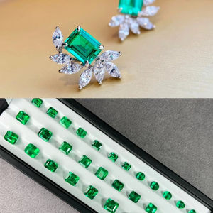 グリーンエメラルドジェムストーンジュエリールーズジェムストーンラボ成長石エメラルド - Product Image 6