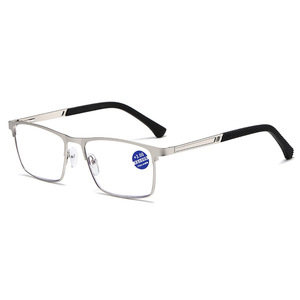 Anti-Blue Light Silver Transparent Lenses <strong>Reading</strong> <strong>Glasses</strong> for Men Middle-Aged &amp; Elderly Square Face 100-350 DPM OEM BL59 - Product Image 4