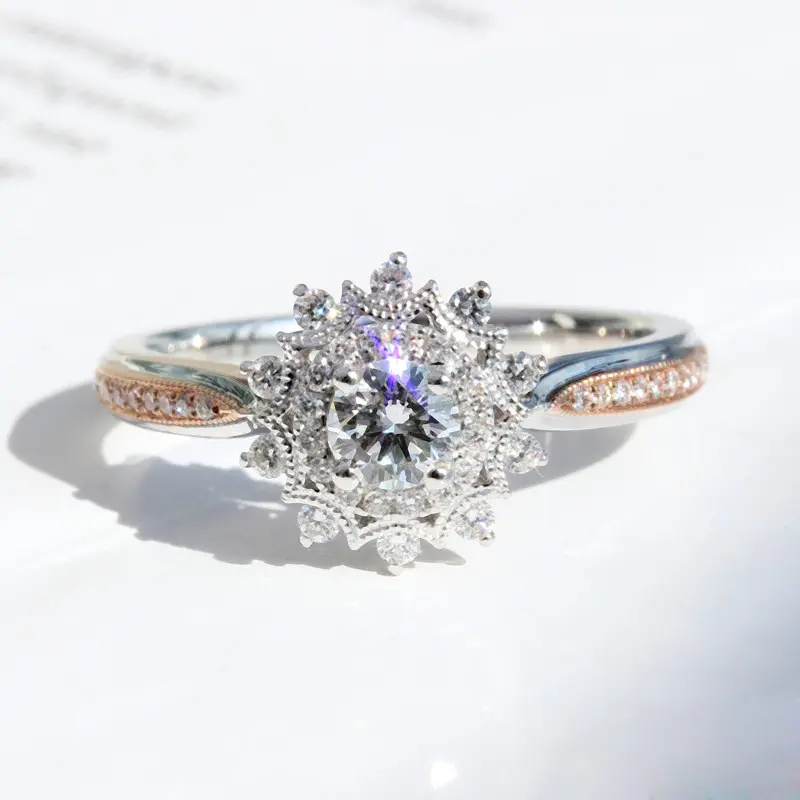 2 Karat Perhiasan Berlian 925 Cincin Warna Perak Murni untuk Wanita Anillos De Wedding Bizuteria Cincin Batu Permata Murni