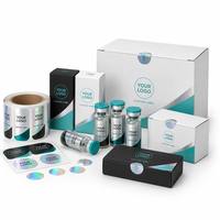 Juego de Envases Personalizados para Botellas Pequeñas con Etiquetas para Frascos, Cajas y Pegatinas de Seguridad Holográficas