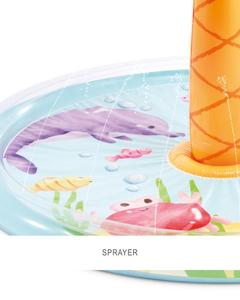 Tapis d'arrosage gonflable en forme de palmier, tapis de jeu aquatique pour enfants avec jet d'eau, jouet aquatique d'extérieur pour tout-petits pour l'été - Product Image 5