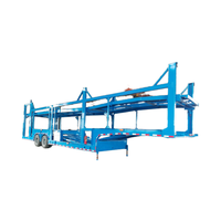 Porte-voiture à 2 essieux Semi-remorque Transport Petit transporteur de voiture Camion remorque avec double pont