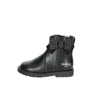 Gaelle Junior Girls' Low Ankle Boots <b>Black</b> Rhinestone <b>Bow</b> Detail - Product Image 1
