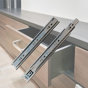 Cajón deslizante de cocina de 36mm, diseño de rodamiento de bolas de extensión completa con acabado de superficie chapada en zinc, montaje lateral, capacidad de carga de 35kg - Product Image 1