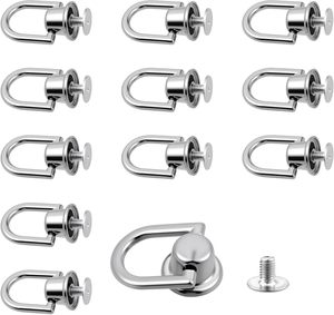 Anillos en D giratorios con tornillo de bola para bolsos, remaches metálicos para cuero - Product Image 1