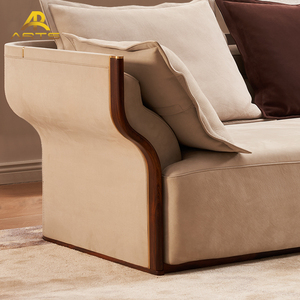 Set <span class=keywords><strong>di</strong></span> Divani <span class=keywords><strong>di</strong></span> Lusso in Vera Pelle e Tessuto <span class=keywords><strong>di</strong></span> Alta Qualità, Design Originale in <span class=keywords><strong>Legno</strong></span> <span class=keywords><strong>di</strong></span> <span class=keywords><strong>Rosa</strong></span> per Soggiorno - Product Image 3