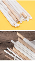 Pailles en papier jetables emballées individuellement écologiques en couleur personnalisée