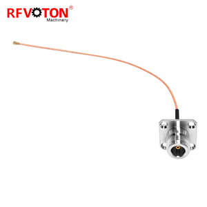 Brida de conector hembra tipo N de suministro de fábrica a <span class=keywords><strong>U</strong></span>. fl UFL con conjunto de cable de antena de extensión de cola de cerdo coaxial RF RG178 - Product Image 2