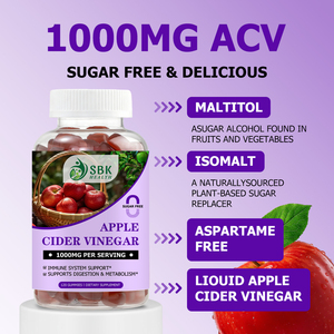 Lower MOQ Fast Slimming Apple Cider Vinegar Gummies 1000mg Herbal Formula Delicious ACV Energy Support Gummies No Sugar - Product Image 3