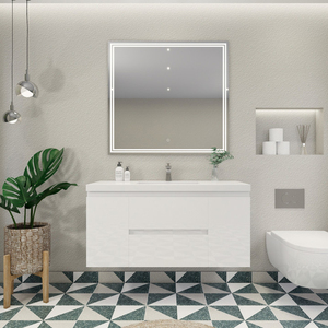 Mobile <span class=keywords><strong>Bagno</strong></span> Moderno di Lusso Impermeabile <span class=keywords><strong>in</strong></span> Alluminio, Montaggio a Parete, <span class=keywords><strong>in</strong></span> Lega di Alluminio a Nido d'Ape con <span class=keywords><strong>Lavabo</strong></span> - Product Image 2