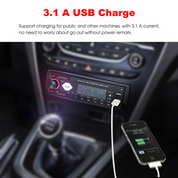 Tooling-REPRODUCTOR multimedia para coche, reproductor estéreo MP3, Radio FM, USB, tarjeta TF, 4 colores, pantalla LCD de respaldo, 4 salidas RCA, 1 Din, 2