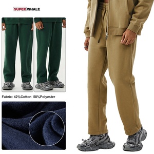 맞춤형 퍼프 프린트 스웨트 팬츠 도매 350gsm 빈 헐렁한 대형 양털 남성 스웨트 팬츠 - Product Image 3