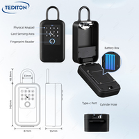Cajas de Seguridad con Cerradura Inteligente TTlock, Impermeables IP65, sin Llave, Modelo K5F, con Lector de Huellas Dactilares, Código y Chip, para Airbnb y Hoteles
