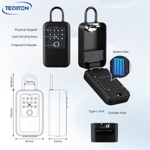 Cajas DE SEGURIDAD TTlock sin llave a prueba de agua IP65 K5F Smart Key Box con aplicación Lector de chips de código de huellas dactilares para hoteles <span class=keywords><strong>Airbnb</strong></span> - Product Image 6