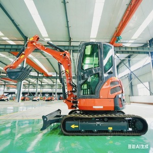 高效3吨迷你挖掘机，带伸缩履带，CE认证，零尾部紧凑型挖掘机 - Product Image 3