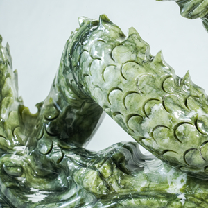 Scultura Artigianale All'ingrosso di Drago Cinese in Giada Xiuyu Naturale, Animale in Cristallo per Cristalloterapia e Decorazione - Product Image 4