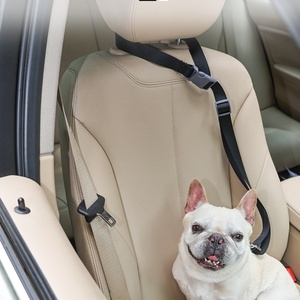 Correa ajustable 2 en 1 para mascotas y cinturón de seguridad para coche, correas de seguridad para perros de nailon sólido, arnés para mascotas para vehículos con ajuste cómodo - Product Image 4