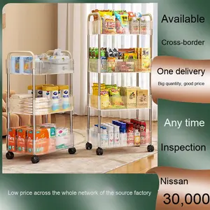 Многослойная прозрачная акриловая маленькая тележка для закусок разное хранилище для ванной комнаты передвижной органайзер для туалета изолированный пластик - Product Image 2