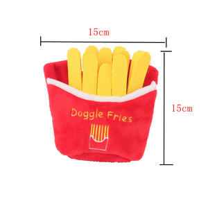 Pizza Hamburg patates kızartması <span class=keywords><strong>Donuts</strong></span> dondurma Squeak Pet Chew peluş köpek oyuncaklar - Product Image 4