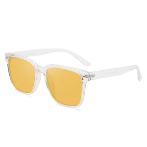 Monturas de Gafas Cuadradas con Protección Anti Luz Azul, Modelo Top Tr90 Amarillo, para Bloquear la Luz Azul de la Computadora - Product Image 3