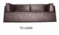 Estilo europeo de muebles de dormitorio de madera maciza canapé gris tapizado cómodo sofá de la Sala