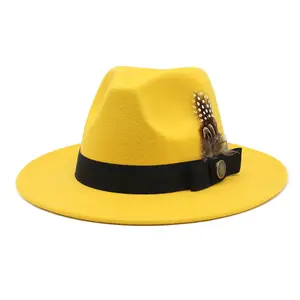 Vintage Wide Brimmed Borsalino Fedora Hat Adjustable Size Panama Hat Brim Fashion Jazz Caps For Women Men